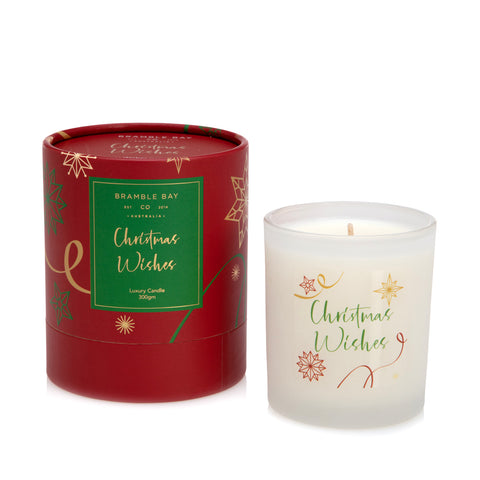 Candle Christmas Wishes 300gm Red-Sugar Plum