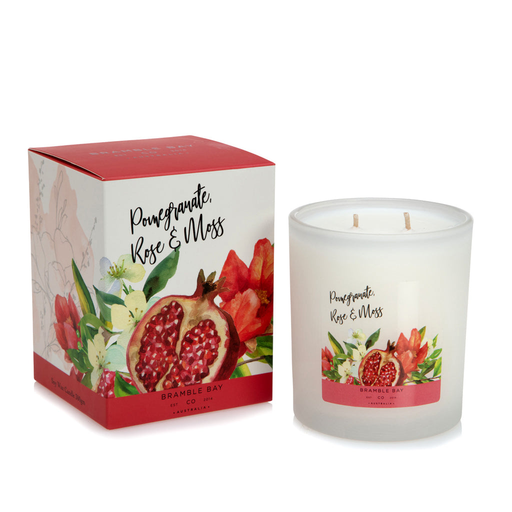 B&B Luxury Candle Pomegranate, Rose & Moss 300gm